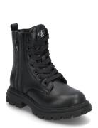 Calvin Klein Jeans Lace-Up Combat Boots Snørestøvletter Støvletter Bla...