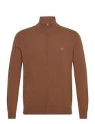 Extrafine Lambswool Zip Cardigan Tops Knitwear Half Zip Jumpers Brown ...