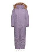 Snow Suit Outerwear Coveralls Snow-ski Coveralls & Sets Purple Minymo