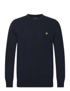 Cotton Merino Crew Neck Jumper Tops Knitwear Round Necks Navy Lyle & S...