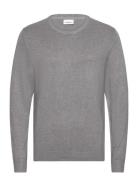 Ecovero L/S O-Neck Knit Tops Knitwear Round Necks Grey Lindbergh