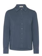 T-Shirts Long Sleeve Tops Shirts Long-sleeved Blue Marc O'Polo