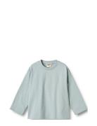 T-Shirt L/S Kax Tops T-shirts Long-sleeved T-shirts Blue Wheat