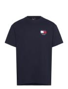 Tjm Reg Rwb Sig Flag Tee Ext Tops T-shirts Short-sleeved Navy Tommy Je...