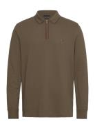 Ls Zip Rwb Detail Reg Polo Tops Knitwear Half Zip Jumpers Khaki Green ...