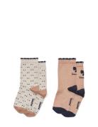 Azenore Socks 2-Pack Sokker Strømper Pink Liewood