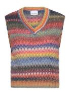 Gio Knit Vest Vests Knitted Vests Multi/patterned Noella