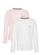 2 Pk Ls Tee Tops T-shirts Long-sleeved T-shirts Pink Tommy Hilfiger