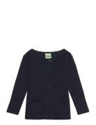 Baby Rib Cardigan Tops Knitwear Cardigans Navy FUB