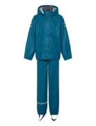 Pu Rain No Susp. Recycled Outerwear Rainwear Rainwear Sets Blue Mikk-l...