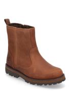 Courma Kid Mid Warm Lined Boot Medium Brown Vinterstøvletter Pull On B...