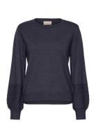 Fqzoe-Pullover Tops Knitwear Jumpers Navy FREE/QUENT