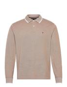 L/S Oxford Tipped Reg Polo Tops Polos Long-sleeved Beige Tommy Hilfige...