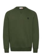 Exeter River Brushed Back Crew Sweatshirt Black Forest Green Designers...