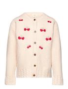 Lambwool Cardigan W. Bow Emb Tops Knitwear Pullovers Cream Copenhagen ...