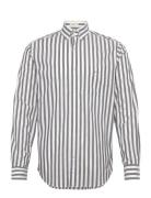 Reg Poplin Stripe Shirt Tops Shirts Casual Blue GANT