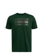 Ua Team Issue Wordmark Ss Sport T-shirts Short-sleeved Green Under Arm...