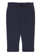 Elastic Waist Cotton Trousers Bottoms Trousers Navy Mango