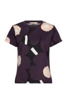 Heleys Unikko Tops T-shirts & Tops Short-sleeved Black Marimekko