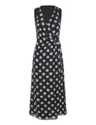 Cross Dress With Polka-Dots Knelang Kjole Black Mango