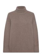 Lr-Perle Tops Knitwear Turtleneck Brown Levete Room