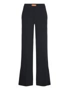 Flared Long Pants, 2273 Crepe Bottoms Trousers Flared Black STINE GOYA