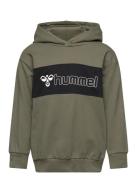 Hmlatlas Hoodie Tops Sweat-shirts & Hoodies Hoodies Khaki Green Hummel