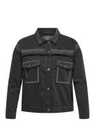 Carmarilla L/S Stud Jacket Pnt Dongerijakke Denimjakke Black ONLY Carm...