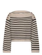 Linnepw Pu Tops Knitwear Jumpers Beige Part Two