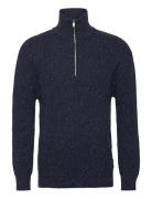 Structured Knit Troyer Tops Knitwear Half Zip Jumpers Navy Tom Tailor