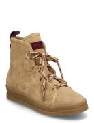 Women Boots Shoes Boots Ankle Boots Laced Boots Beige Tamaris