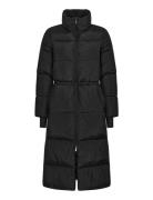 Pebble Drawstring Coat Fôret Jakke Black Röhnisch