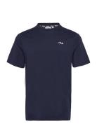 Berloz Tee Tops T-shirts Short-sleeved Navy FILA