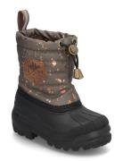 Winter Boot Aop Vinterstøvletter Pull On Brown Mikk-line