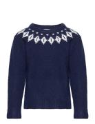Wool Iceland Blouse Tops Knitwear Pullovers Blue Copenhagen Colors