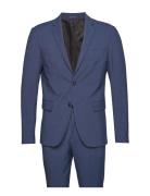 Plain Mens Suit - Normal Length Dress Blue Lindbergh