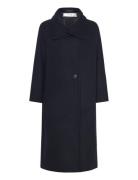 Thoraiw Collar Coat Ullfrakk Frakk Navy InWear