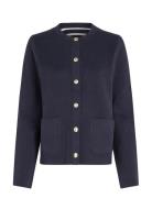 Co Jersey Stch Reversible Cardi Tops Knitwear Cardigans Navy Tommy Hil...