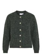 Vialva O-Neck L/S Knit Cardigan/R Tops Knitwear Cardigans Green Vila