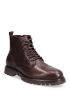 Biagil Lace Up Boot Soft Texas Støvletter Med Snøring Brown Bianco