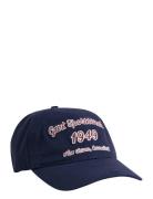 Script Graphic Brushed Canvas Cap Accessories Headwear Caps Navy GANT