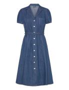 Butt D Denim Midi Dress Knelang Kjole Blue Polo Ralph Lauren