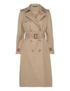 Belted Double-Breasted Trench Coat Trench Coat Kåpe Beige Lauren Ralph...