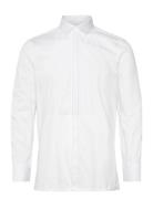 Straight Cut Tuxedo Shirt L/S Tops Shirts Casual White Lindbergh