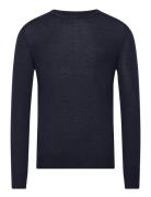 M Merino Blend C-Neck Sweater Tops Knitwear Round Necks Navy J. Lindeb...