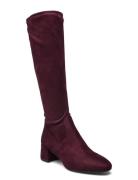 Women Boots Høye Støvletter Burgundy Tamaris