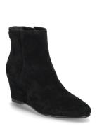 Sherry Suede Bootie Shoes Boots Ankle Boots Ankle Boots With Heel Blac...