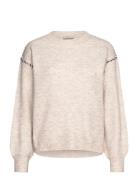 Fqkinlock-Pullover Tops Knitwear Jumpers Cream FREE/QUENT