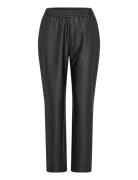 Geza Faux Leather Chino Bottoms Trousers Leather Leggings-Bukser Black...