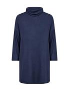 Sc-Biara Tops Knitwear Turtleneck Navy Soyaconcept